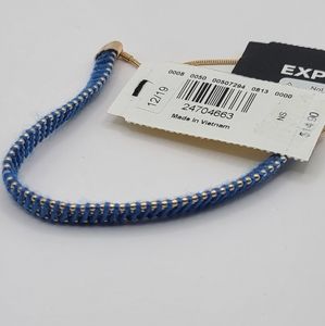 NWT Express Blue Bracelet with Gold tones